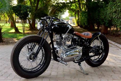 This Customised Royal Enfield Features A Retro Bobber Look
