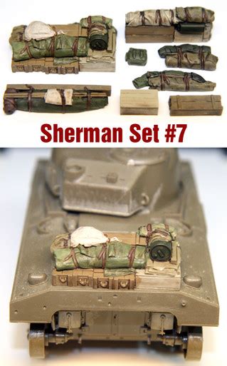 Sh007 135 Sherman Engine Deck And Stowage Set 7 Brookhurst Hobbies