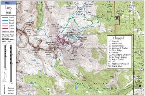 Longs Peak Map
