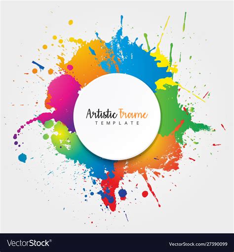 Artistic Frame Banner Colorful Design Royalty Free Vector