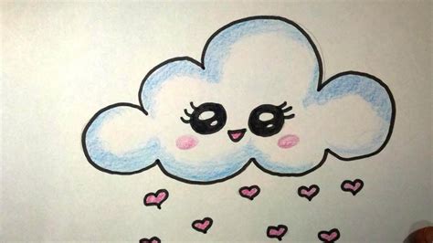 Desenhos Faceis De Fazer Como Desenhar Nuvem Fofa Youtube