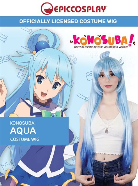 Epic Cosplay Konosuba The Aqua アクア Comic Cosplay Wig Cosplay Wigs