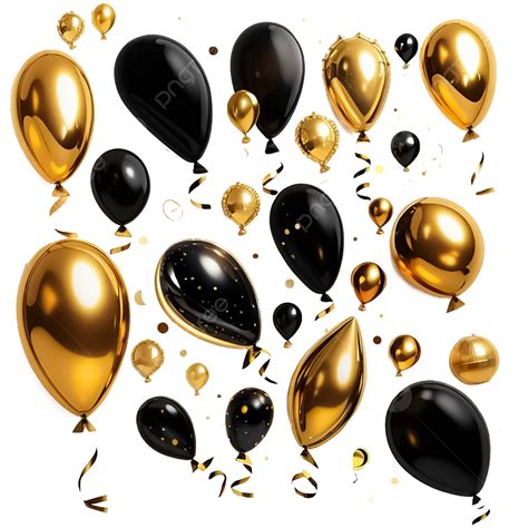 Black And Gold Balloons Collection Balloons Collection Black Balloons