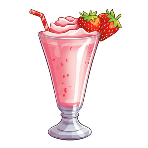 Strawberry Milkshake Clip Art Milkshake Ice Cream Parlor Png