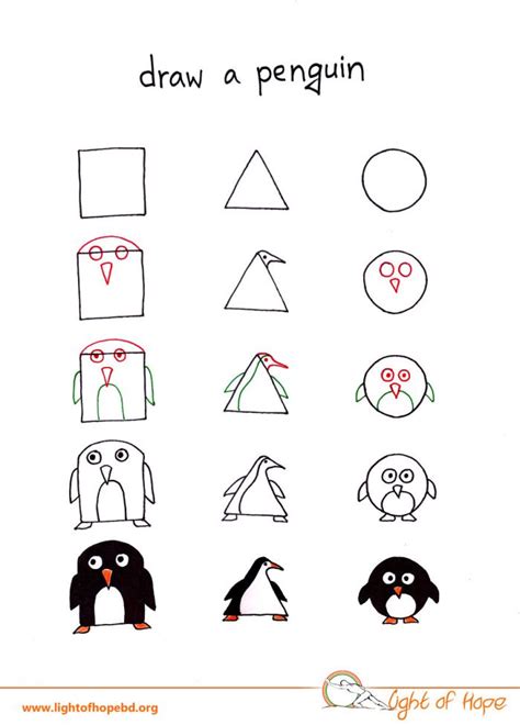 I love creating content using easy drawings that kids love. How To Use A Triangle, Square Or Circle To Draw Any Animal ...