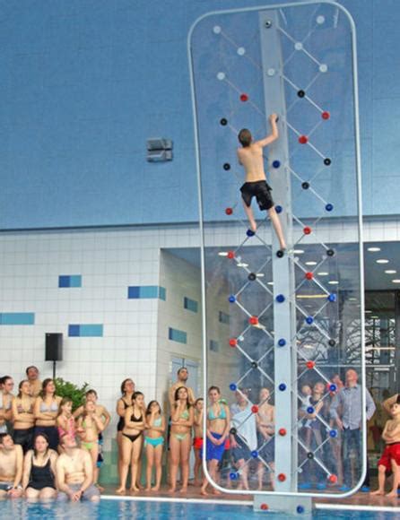 You Can Now Have A Rock Climbing Wall For Your Swimming Pool