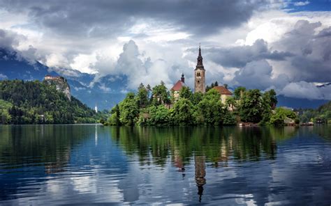Lake Bled Slovenia Sfondi Gratuiti Per Widescreen Desktop Pc 1920x1080