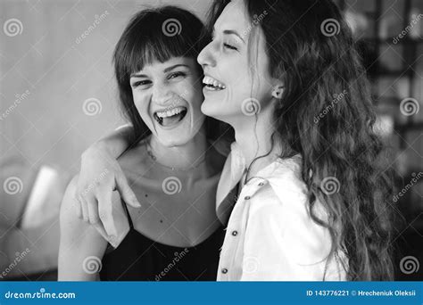 Two Girls In Each Other`s Tender Embraces Stock Image Image Of Girl Love 143776221
