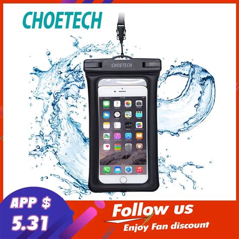 Choetech Inflatable Waterproof Pouch Mobile Phone Bags 30m Underwater