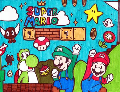 Super Mario Collage By Janellelovesudon On Deviantart
