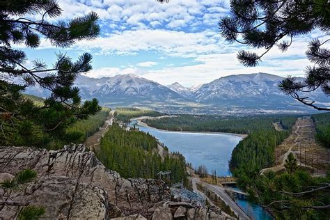 Hd Wallpaper Canmore Canada Lake Rockies Mountains Nature Tree