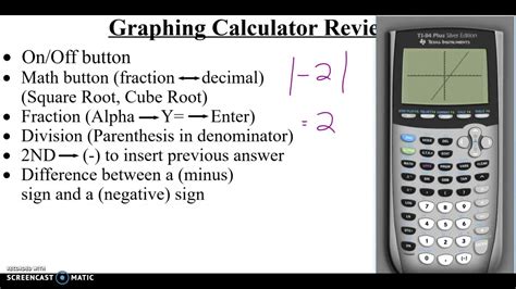 Graphing Calculator Review Youtube