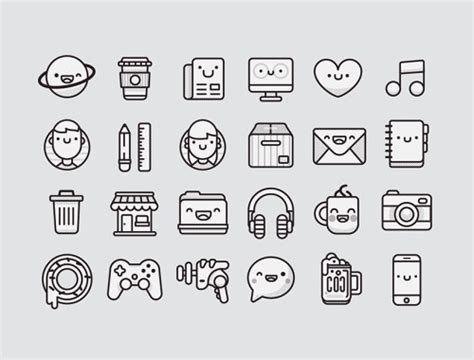 Free Web Design Outline Icon Set Fribly