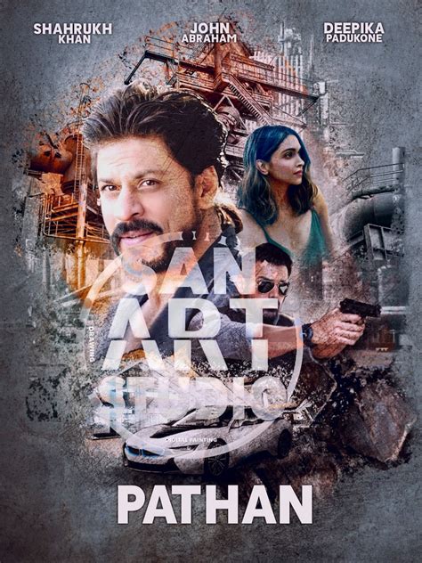 Pathan Movie Poster Srk Etsy Uk