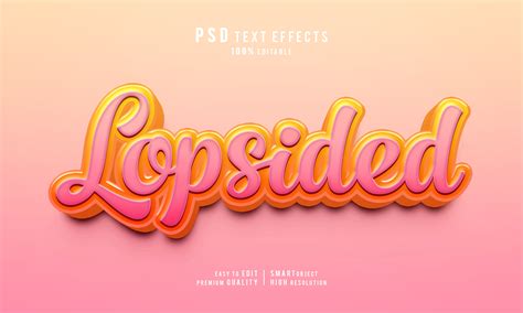 Creative Lopsided 3d Text Effects Graphic By Visualeffects102