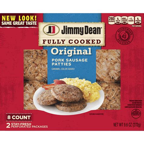 Jimmy Dean Original Fully Cooked Pork Sausage Patties 9 6 Free Nude