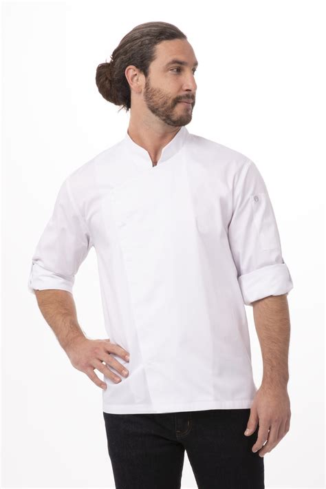 Chef Works Lansing Mens White Chef Jacket Bcmc010 Wht M