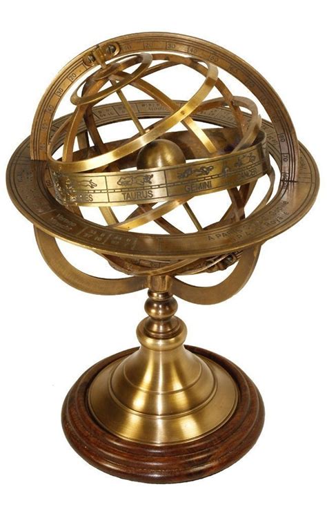 Brass Antique Finish Armillary Celestial Globe With Zodiac Etsy Vintage Globe Antiques