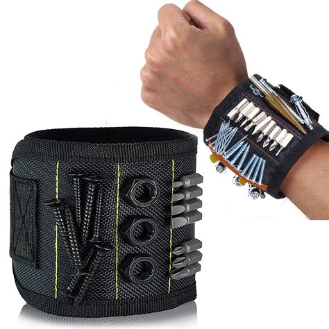 Magnetic Wristband For Holding Screws Nails Drilling Bits Wrist Tool