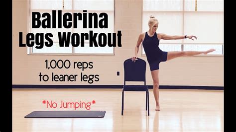 Ballerina Legs Fitness Workout 1 000 Reps To Leaner Legs Youtube In 2020 With Images