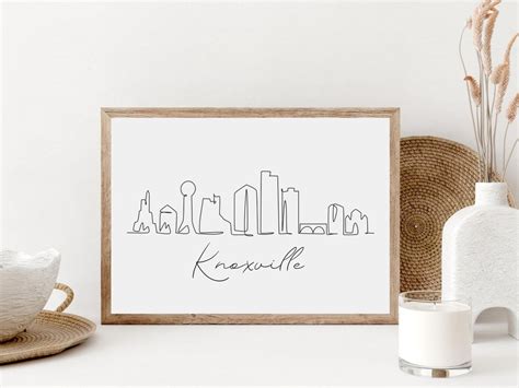 Knoxville Skyline Wall Print Printable Knoxville Poster Tennessee