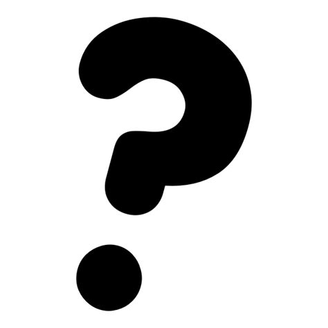 Vector Image Of Primary Question Mark Black And White Icon Free Svg