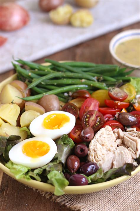A Classic Nicoise Salad Made With Crisp Green Beans Fork Tender Potatoes Soft Boiled Egg And