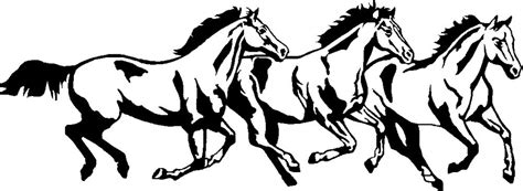 Western Graphics Three Galloping Horses Decal Outdoor Safe Big