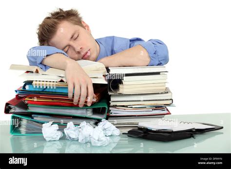 Overworked Office Worker Stock Photo Alamy