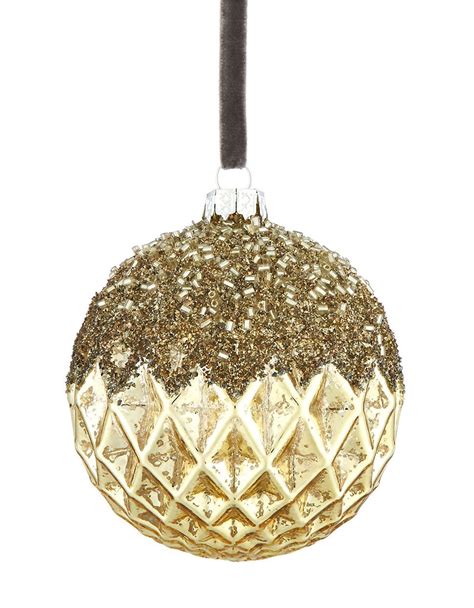 80mm Gold Ball Ornament By Glucksteinhome 7 Hudsonsbayholiday