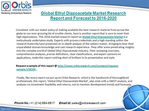Global Ethyl Diazoacetate Market Research Report And Forecast To Phone