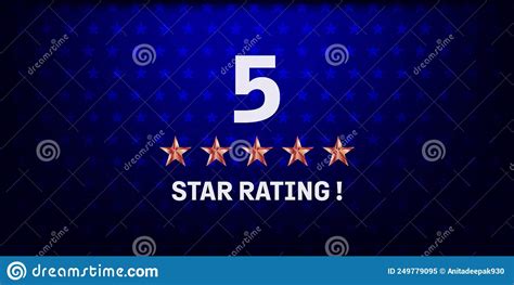 Customer Review And Five Star Rating Concept Stock Vector