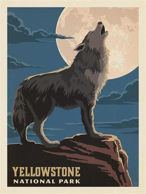 Wolf Print Vintage Travel Posters Vintage Posters