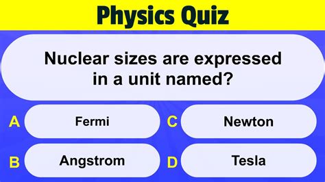Hard Physics Quiz Physics Quiz Game Physics Trivia Questions And