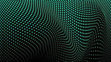 Light Green Circles Bends Points Black Background 4k Hd Abstract