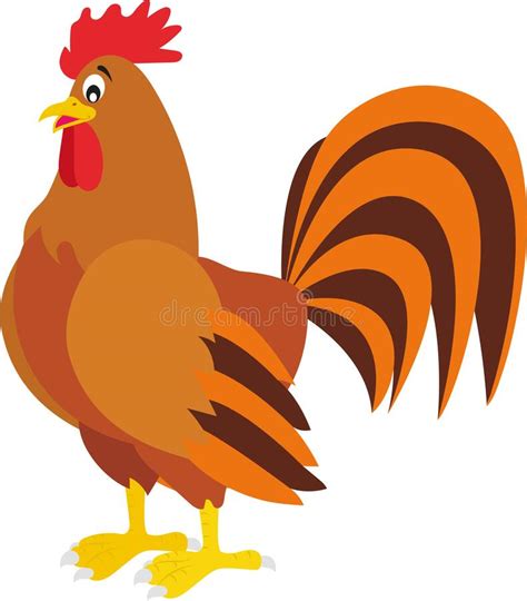 Cartoon Rooster Vector Illustration Of Rooster Stock Illustration
