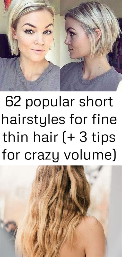 62 Popular Short Hairstyles For Fine Thin Hair 3 Tips For Crazy