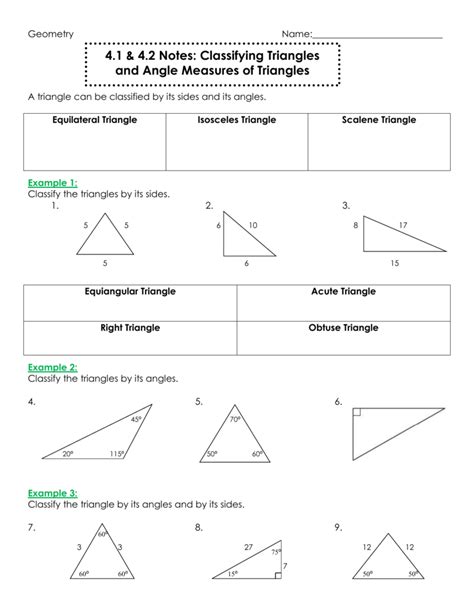 Classify Triangles By Both Sides And Angles Worksheet