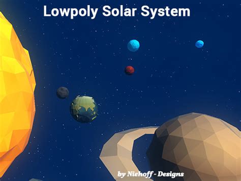 Lowpoly Solar System 3d Environments Unity Asset Store