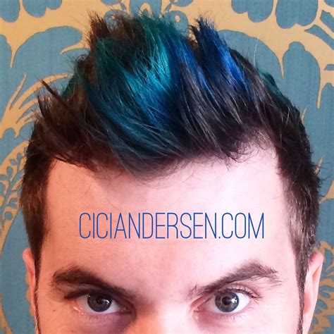 Teal And Blue Highlights For Men Merman Hair Is So In Right Now This
