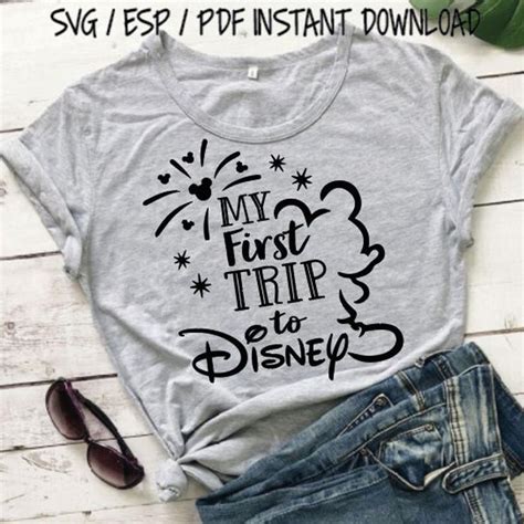 My first trip to Disney Mickey Mouse file Cricut SVG decal | Etsy in
