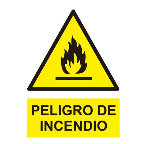 SeÑal Homologada De Peligro De Incendio Ambar Itc