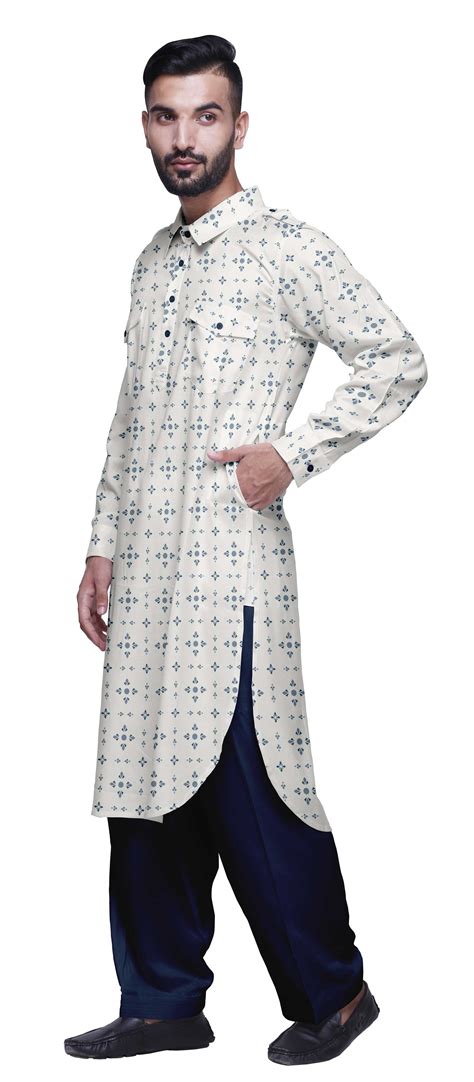 Atasi Punjabi Kurta Pajama For Men Casual Printed Mens Kurta Pajama Ny