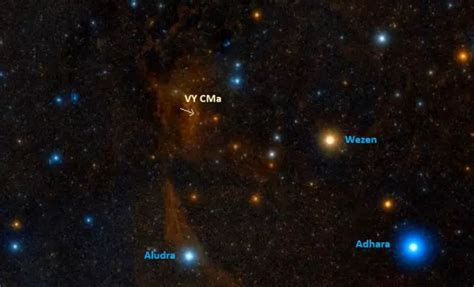 Vy Canis Majoris Star Type Size Location Constellation Star Facts