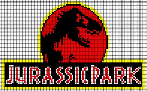 Jurassic Park Logo Pixel