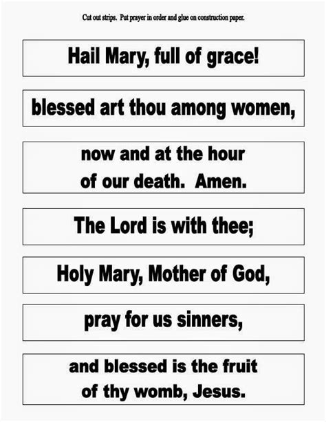 The Catholic Toolbox Hail Mary Activities