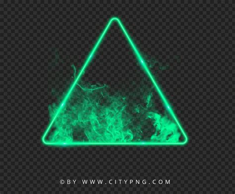 Hd Neon Green Triangle With Smoke Png Citypng
