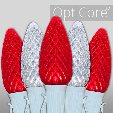 Christmas Lights C9 Red Cool White Opticore Commercial Led