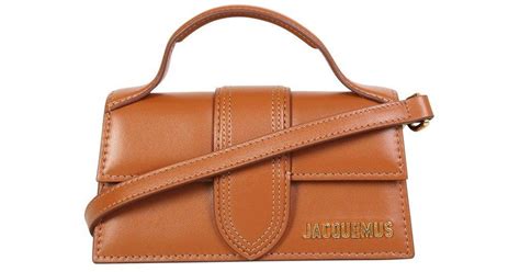 Jacquemus Leather Le Bambino Mini Flap Bag In Brown Lyst