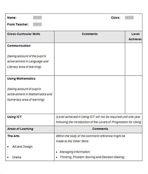 19 School Report Templates Pdf Word Pages